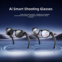 Lunettes Intelligentes avec Étui de Recharge 2000 mAh, Caméra 8MP, Traduction IA, Traduction Linguistique Mondiale ChatGPT, Lunettes Connectées 2026