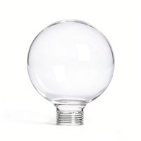 Abat-jour sphérique en verre double couche transparent G9, remplacement moderne pour luminaire rond de salon