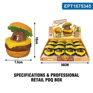 EPT Capybara Burger Funny Press Car - Jouet Véhicule Anti-stress 2-en-1 en Forme d'Animal de Dessin Animé Capybara Burger Funny Press Car - Product Image 4