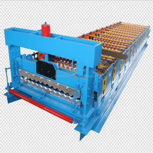 Feuille de toiture en aluminium galvanisé couleur acier <span class=keywords><strong>fer</strong></span> ondulé profil ondulé faisant la machine - Product Image 2
