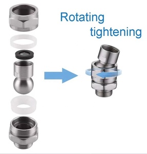 Vòi hoa sen đầu xoay bóng <span class=keywords><strong>Adapter</strong></span> rắn brass vòi hoa sen kết nối bóng Doanh có thể điều chỉnh phổ vòi hoa sen Đầu <span class=keywords><strong>Adapter</strong></span> - Product Image 5