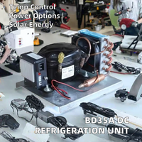 Mini Unité de Condensation Solaire Compresseur CC Micro Réfrigération pour Usage Domestique Refroidie par Air R134a 12V 24V Matériau Plastique