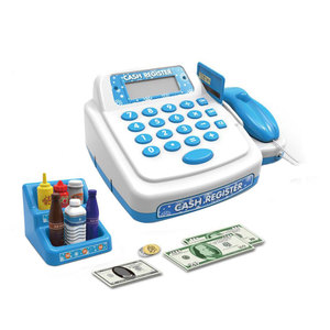 Nouveau produit électronique semblant jouer supermarché caisse enregistreuse jouet pour enfants Avec <span class=keywords><strong>son</strong></span>, lumière, calculatrice - Product Image 1