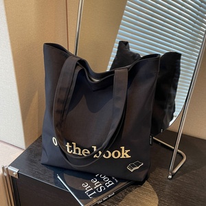 Bolsa de Mano Grande y Resistente de Algodón de 20 Pulgadas con Logotipo Bordado en 3D, Bolsa para Mujer - Product Image 2