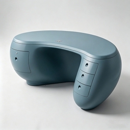 Customized Fiberglass Reception Desk Glossy Front Desk Modern Art for Hotel Mall Commercial - Product Image 3