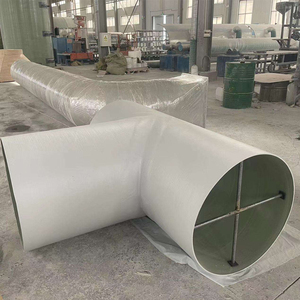 Té FRP résistant à la corrosion Té de tuyau GRP pour canalisation d'eau de refroidissement industrielle - Product Image 4
