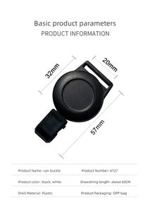 Promotion Customizable Stretchable Plastic Clip with 2cm Hole for Keychains Logo Embedding - Product Image 2