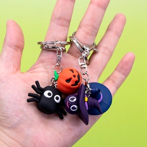 Spooky 3D PVC Rubber Keychain Custom Personalized Key Ring Witch Ghost Designer Inspired Halloween Party Keychains Accessories