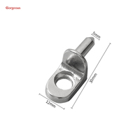 Magnifiques clips d'étagère d'armoire en métal en forme de L supports de support d'étagère en verre de 5mm plaqués zinc pour armoires de cuisine