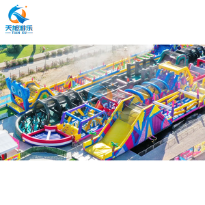 Grand jeu compétitif <span class=keywords><strong>de</strong></span> course d'obstacles gonflable commercial en PVC 5K pour adultes; <span class=keywords><strong>Château</strong></span> gonflable pour parc d'attractions - Product Image 1