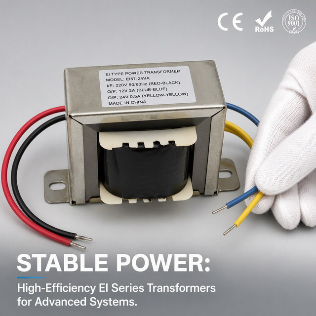 Reliable Power High Efficiency Custom EI Transformer Series 220V to 12V 15V 24V Pure Copper Winding Power Transformer