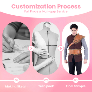 Gilet de guerrier médiéval pour <span class=keywords><strong>adulte</strong></span> avec bordure en fourrure, idéal pour les foires de la Renaissance et les événements LARP – Tarifs compétitifs pour les achats en gros - Product Image 2