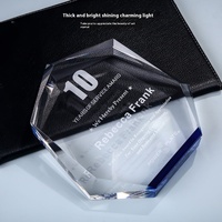 Trophée personnalisable en cristal K9 de qualité supérieure, style sportif créatif, écologique, gravé, plaque d'honneur, médaille, souvenir, récompense, Noël