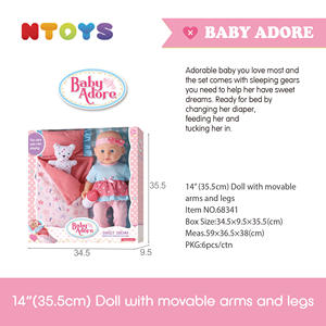 Belle poupée de <span class=keywords><strong>corps</strong></span> <span class=keywords><strong>dur</strong></span> de 14 pouces poupée bébé série Sweet Dream comprenant 4 pièces accessoires pour enfants cadeau - Product Image 3