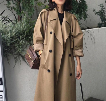 Womens Down Coat Factory Directly Supply Custom Double Breasted Jackets Classic Long Windproof Belt Trench Coat Women Long Trench Coat