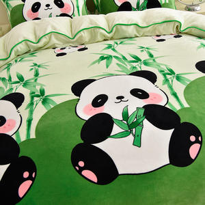 <span class=keywords><strong>Panda</strong></span> Print Großhandel Bettwäsche-Sets Flanell benutzer definierte Druck Bett bezug Designer Bettwäsche-Set - Product Image 3