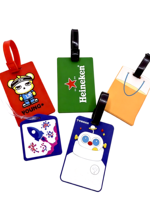 Étiquette de bagage de luxe en PVC souple personnalisée, étiquette de bagage imperméable, impression UV 2D 3D, étiquette d'identification de voyage avec logo personnalisé pour la promotion