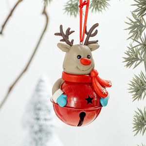 Adorno de campana de Navidad más vendido, colgante de Reno de 7,6 cm, campana de muñeco de nieve para decoración de árbol de Navidad - Product Image 4