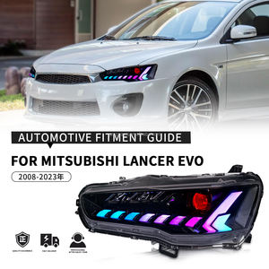 Fari RGB per mitMitsubishi <span class=keywords><strong>Lancer</strong></span> 2008-2018 faro a <span class=keywords><strong>LED</strong></span> modificato Kit carrozzeria di montaggio DRL luce di guida accessorio Auto - Product Image 3