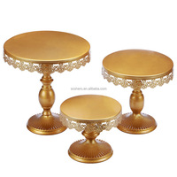 Présentoir à desserts européen, plateau de décoration de mariage, ensemble de trois pièces, support à collations pour le thé de l'après-midi, étagère haute