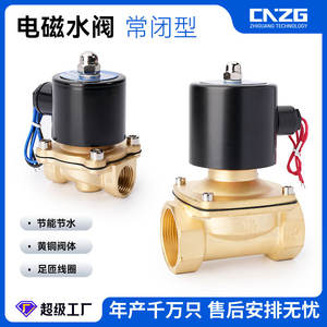 Vanne solénoïde à eau tout en cuivre série 2W, à action directe, commande à 2 voies, bobine à 2 points/4 points, normalement fermée, vanne à deux positions - Product Image 2