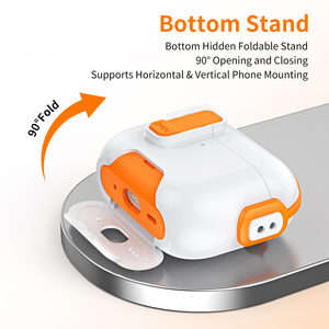 Étui mignon pour <span class=keywords><strong>AirPods</strong></span> <span class=keywords><strong>Pro</strong></span> 3, nouveau, avec interrupteur de verrouillage sécurisé, en TPU et PC, antichoc, protection pour écouteurs avec support de téléphone pour <span class=keywords><strong>AirPods</strong></span> 4 - Product Image 3