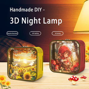Fábrica OEM estilo de arte moderno transfronterizo 3D madera DIY luz nocturna rompecabezas decoración del hogar adornos creativos niños/adultos regalos - Product Image 2