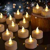 Bougie LED sans flamme à piles TSINYE avec flamme vacillante jaune - Décoration artisanale en plastique pour la maison pour Noël