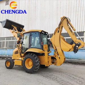 Cheap Backhoe Loader 4x4 Four Wheel Steering Front Backhoe Excavator 388H Tractor Loader Backhoe with Attachment price