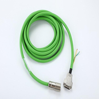 Cable flexible de TPU verde para cadena de arrastre, conector de aviación M23 de cobre desnudo, arnés de servo chapado en oro