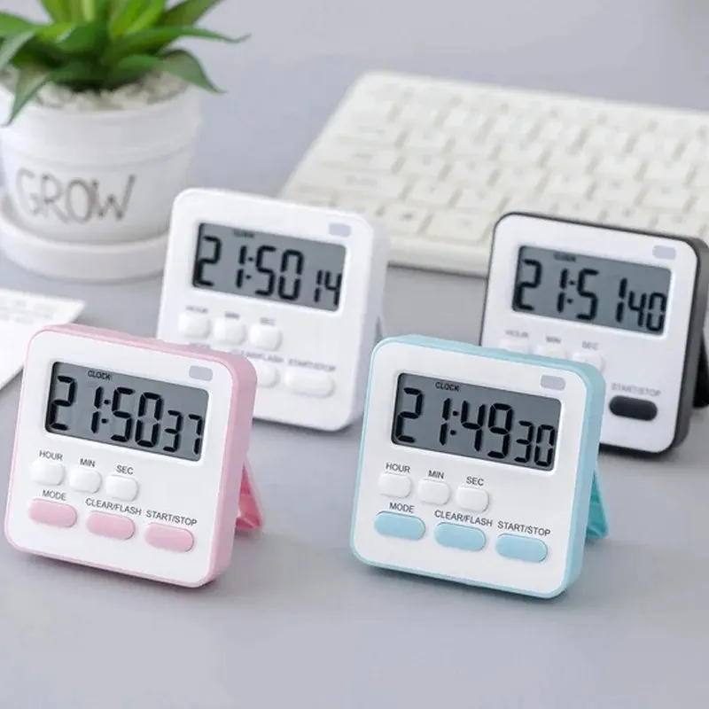 Jam Alarm dapur Mini Lcd Timer memasak jam Digital Timer memasak tidur mandi belajar Stopwatch hitung peralatan dapur