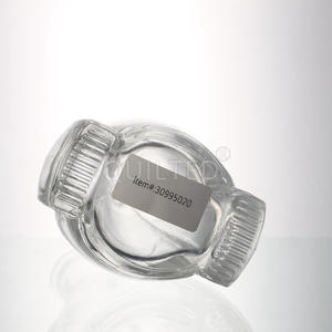 250ml Clear Frsoted <strong>Fancy</strong> Unique Shape Glass Liquor Bottle for Gin Whiskey <strong>Vodka</strong> With Cork for Sale - Product Image 5