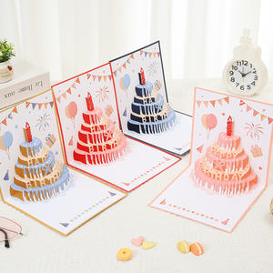 Tarjeta de Cumpleaños 3D Personalizable con Luz y Música, Tarjeta de Pastel Emergente para Regalo - Product Image 3