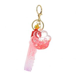 พวงกุญแจอะคริลิคเรืองแสงรูปอุ้งเท้าแมว พร้อมลูกปัดใสและทรายตกแต่ง - Product Image 6