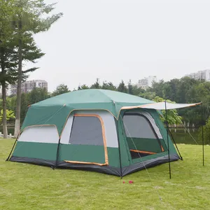 Оптовая продажа 8-12 человек большая палатка для кемпинга Водонепроницаемая большая палатка большого размера 2 спальни дорожная палатка для отдыха на открытом воздухе более дешевая палатка для семьи