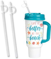Gobelet en plastique à double paroi de 34 oz pour souvenirs de carnaval, logo personnalisé, gobelets à boisson en plastique uniques avec poignée pour slush glacé