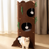 Maison en copropriété pour chats à 2/3/4 niveaux, tours de chat en forme de tonneau, lit de grotte couvert, cabane, meubles pour animaux de compagnie et grands chats