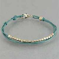 Bracelets de corde de cristal de pierres précieuses naturelles réglables faites à la main de Bohême bijoux de perles de pierre naturelle pour les femmes