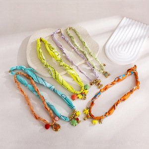 Collier tendance avec pendentif lettre, chaîne de <span class=keywords><strong>pull</strong></span> en perles <span class=keywords><strong>et</strong></span> chaîne en corde - Product Image 3