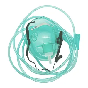 Factory Custom Medical Consumables Pvc Disposable Breathing Medical Oxygen Face Mask With Tube