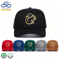 Gorra Trucker Ajustable de Malla con Cierre a Presión, Certificada por GRS Eco, con Logotipo Bordado Personalizado, para Deportes al Aire Libre y Uso Diario
