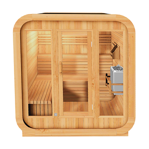 Sauna Finlandesa de Lujo para Exteriores, para 4 Personas, con Vapor Húmedo, Vapor Seco Tradicional, Kit de Sauna Exterior con Estufa y Piedras - Product Image 4