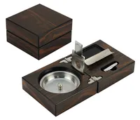 Foldable Ashtray with Cigar Cutter and Cigar Punch
