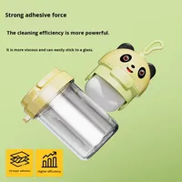 Cartoon-Panda Manueller Plastik-Fusselroller Waschbarer Tragbarer Kleider-Haarentferner Haustier-Staubreiniger