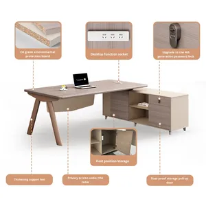 Capo tavolo presidente scrivania Senior senso Executive Desk Manager ufficio in legno moderna sedia modulare combinazione - Product Image 3