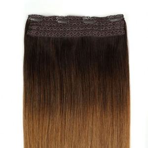 Premium Light Color Human Remy Virgin <b>Hair</b> <b>Extensions</b> Cuticle Intact Double Drawn <b>One</b> <b>Piece</b> Seamless Clip-In <b>Hair</b> <b>Extension</b> - Product Image 2