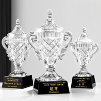 Trophée en cristal extra-large - sur mesure - Champions de tennis, golf, basketball, football et billard (design haut de gamme géant)
