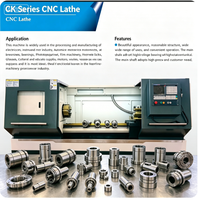 Torno CNC Horizontal de Cama Plana CK6130 con Certificación CE, Control Estándar GSK, Giro de 300 mm, Torreta de 4 Estaciones, Torneado de Metal de Precisión
