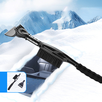 Pelle à neige d'hiver bleue multi-usages portable en gros Brosse à neige à long manche de voiture pour le lavage de voiture Pelle à glace