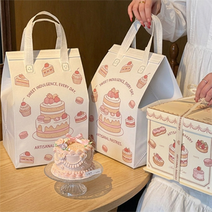 Bolsa Térmica Plegable Personalizada con Diseño de Dibujos Animados para Entrega de Alimentos, Bolsa Refrigerante para Llevar, de Tela No Tejida con Lámina de Aluminio para Comida Caliente o Fría - Product Image 5